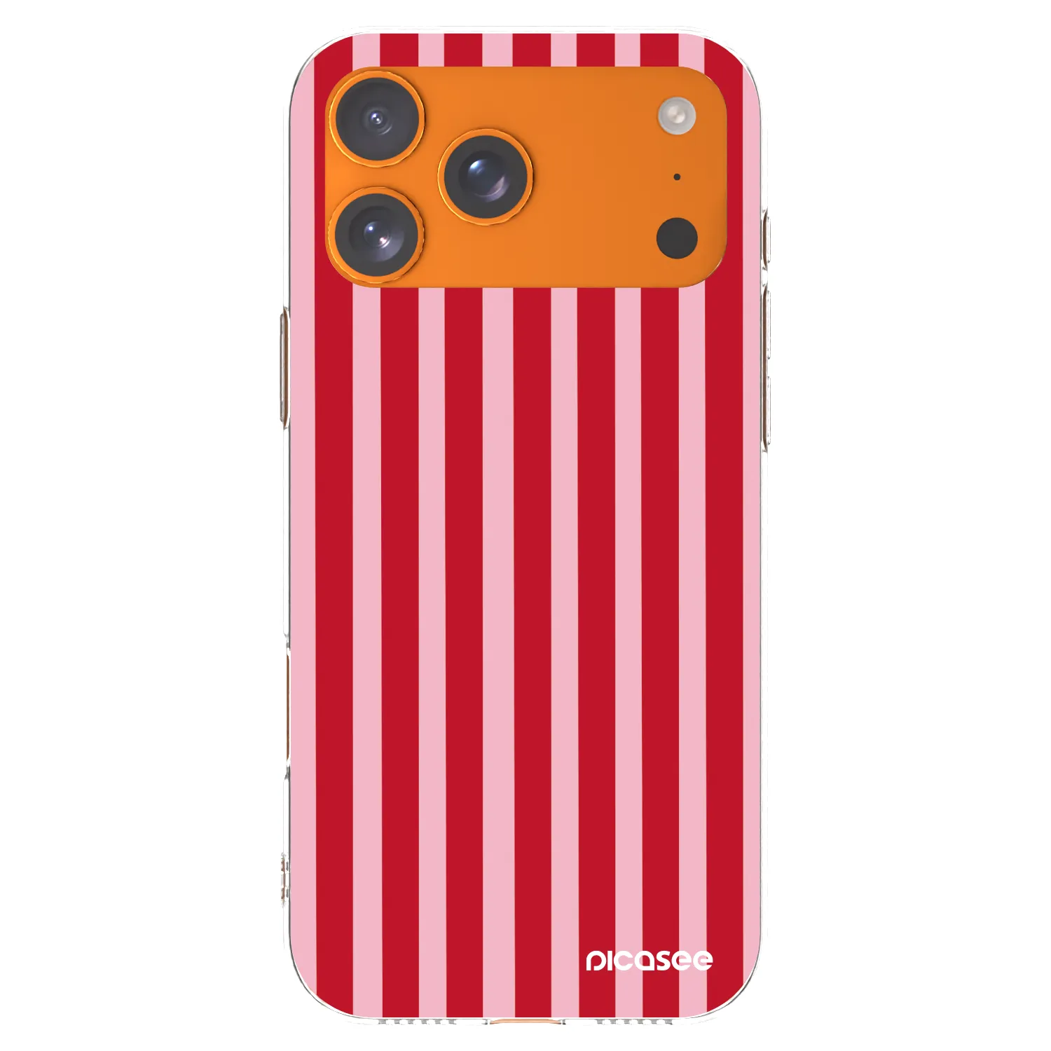 Picasee silikonowe przeźroczyste etui na Apple iPhone 17 Pro Max - Lines red