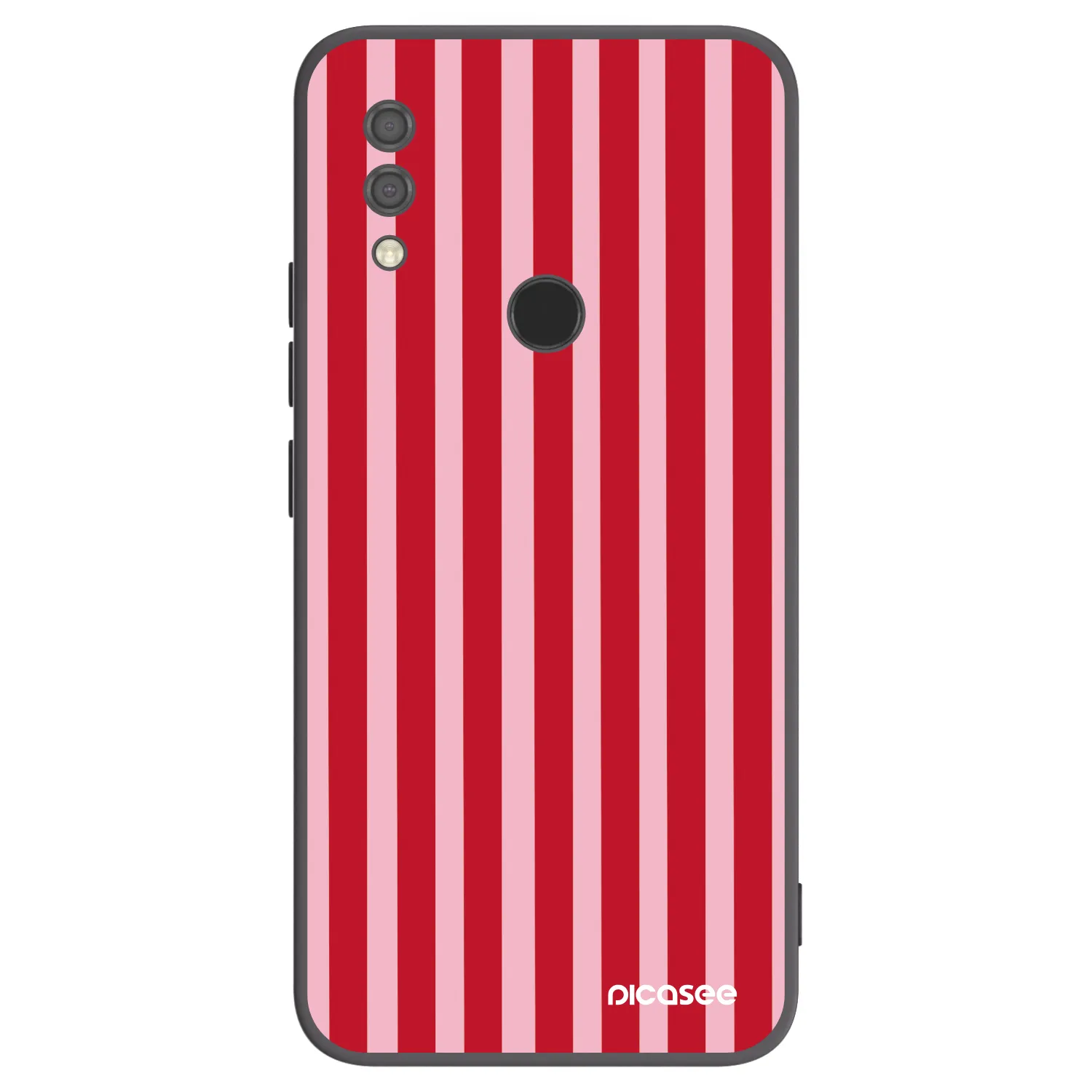 Picasee silikonowe czarne etui na Xiaomi Redmi 7 - Lines red