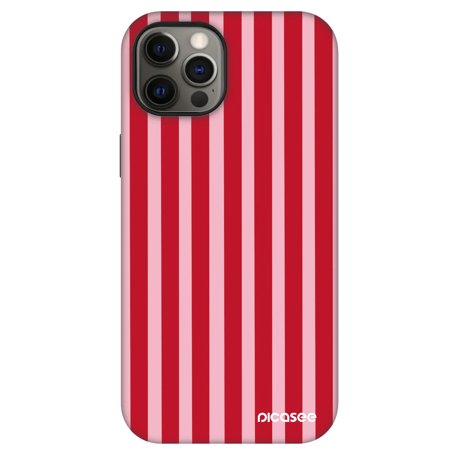 Picasee Fashion Case MagSafe na Apple iPhone 12 - Lines red