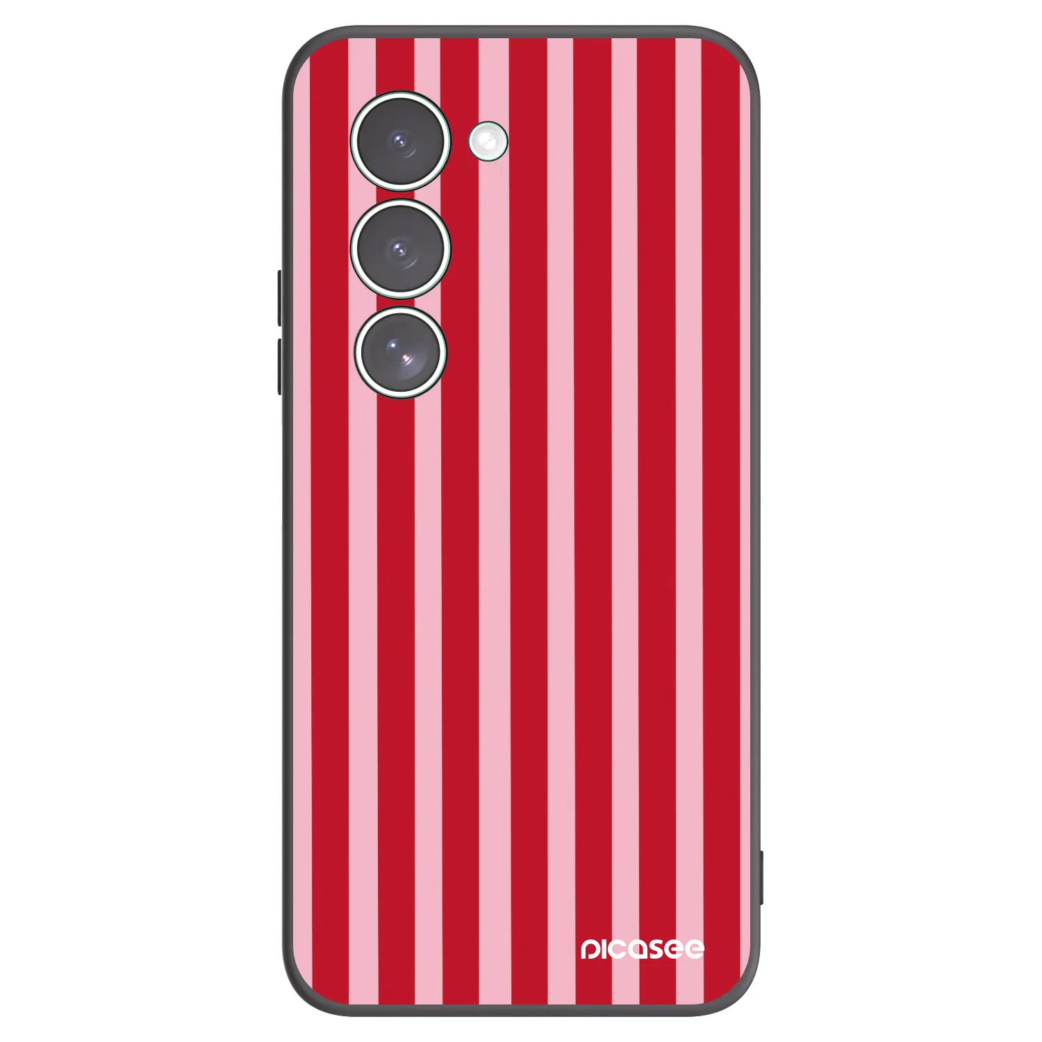 Picasee silikonowe czarne etui na Xiaomi Redmi 15 5G - Lines red