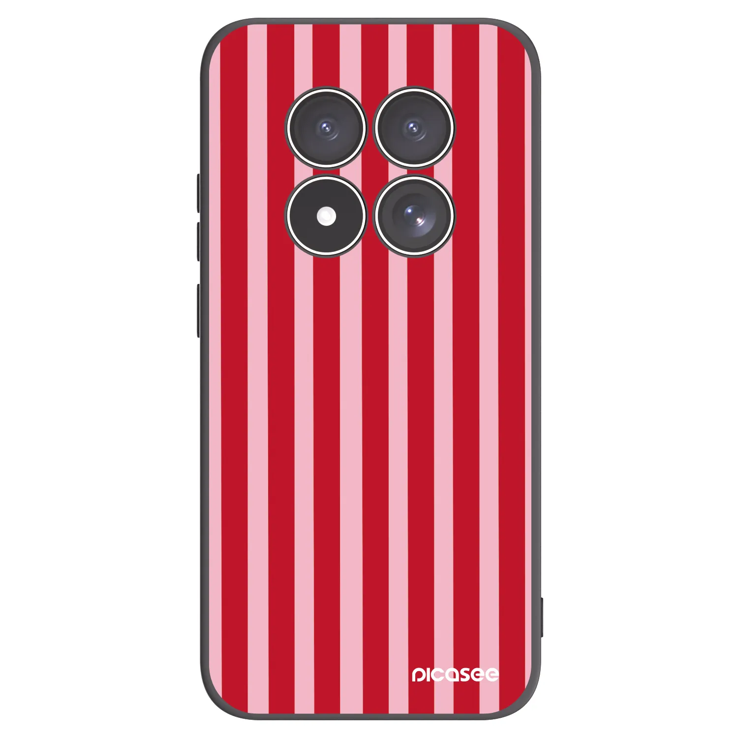 Picasee silikonowe czarne etui na Xiaomi Redmi Note 15 Pro 4G - Lines red