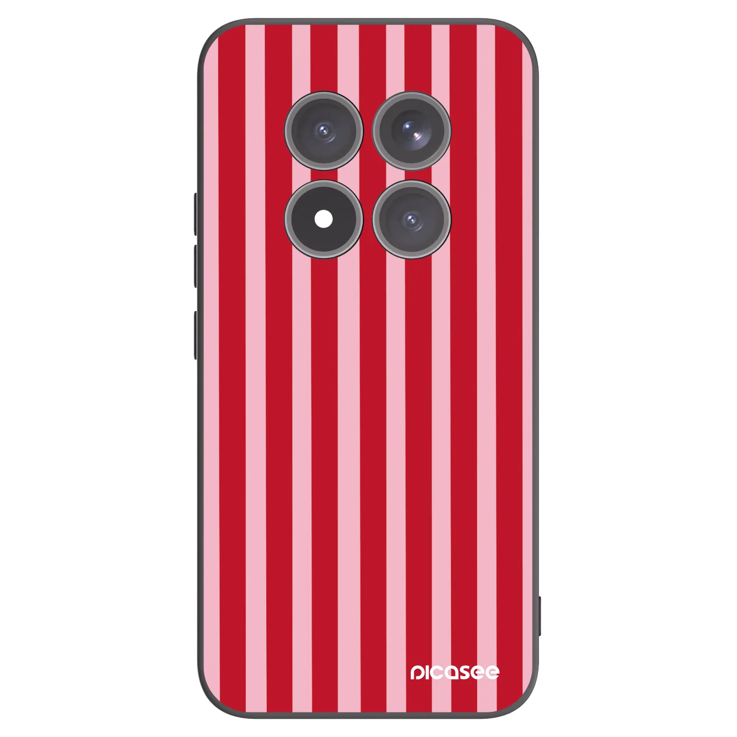 Picasee silikonowe czarne etui na Xiaomi Redmi Note 15 Pro+ - Lines red