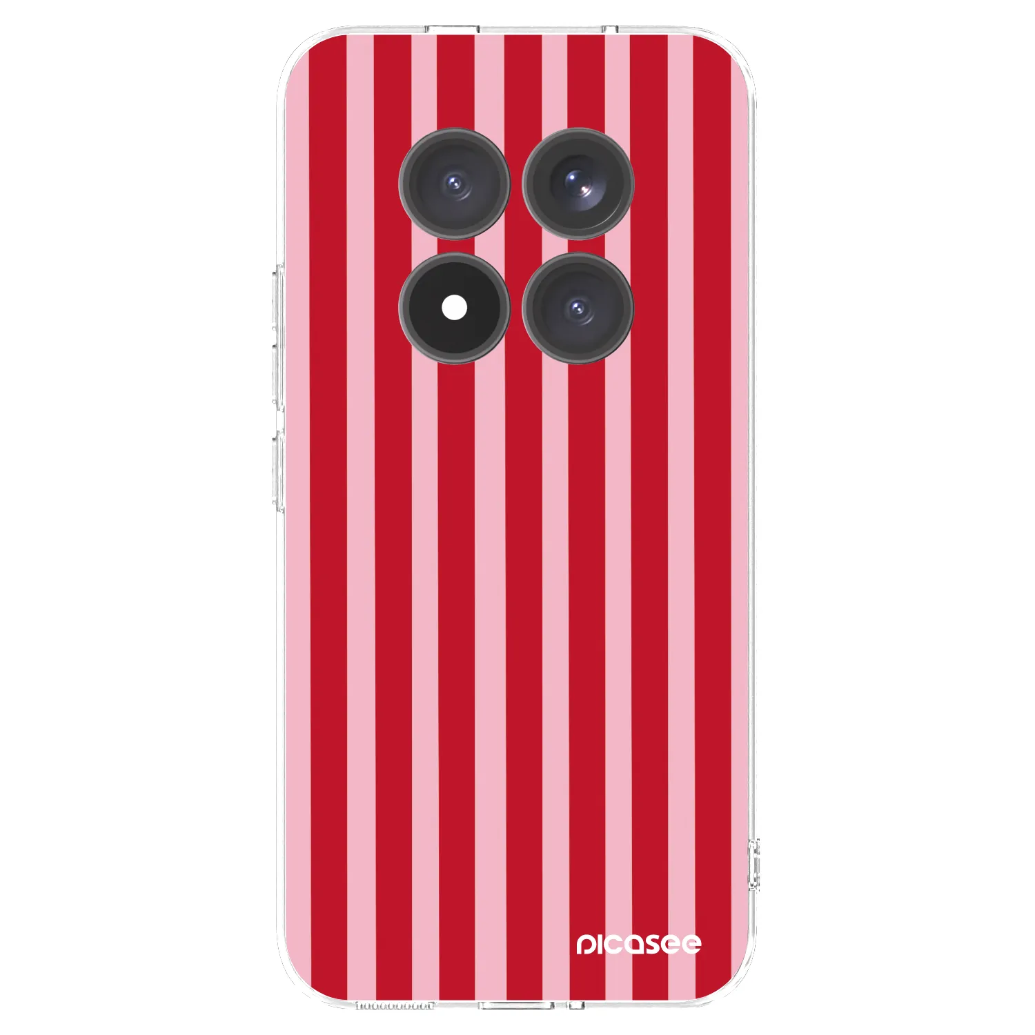 Picasee silikonowe przeźroczyste etui na Xiaomi Redmi Note 15 Pro+ - Lines red