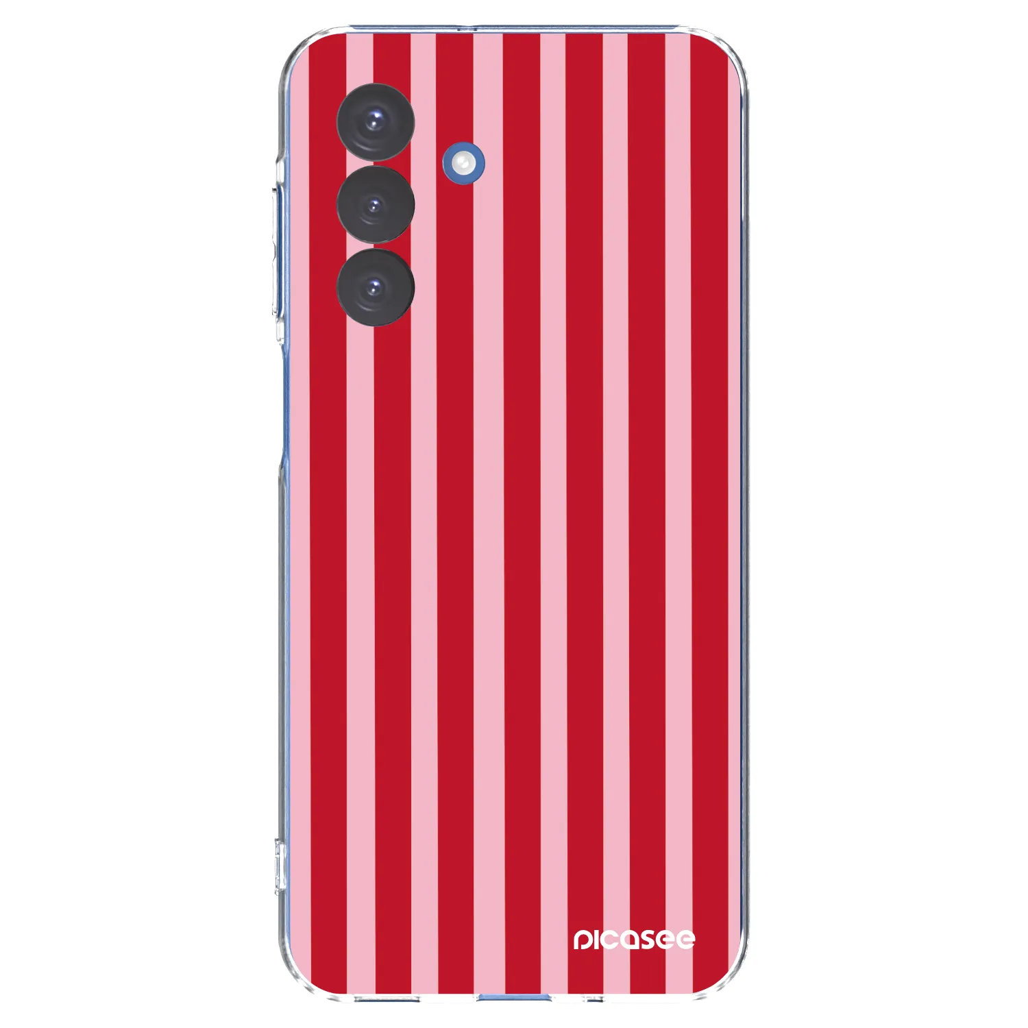 Picasee silikonowe przeźroczyste etui na Samsung Galaxy A17 5G - Lines red
