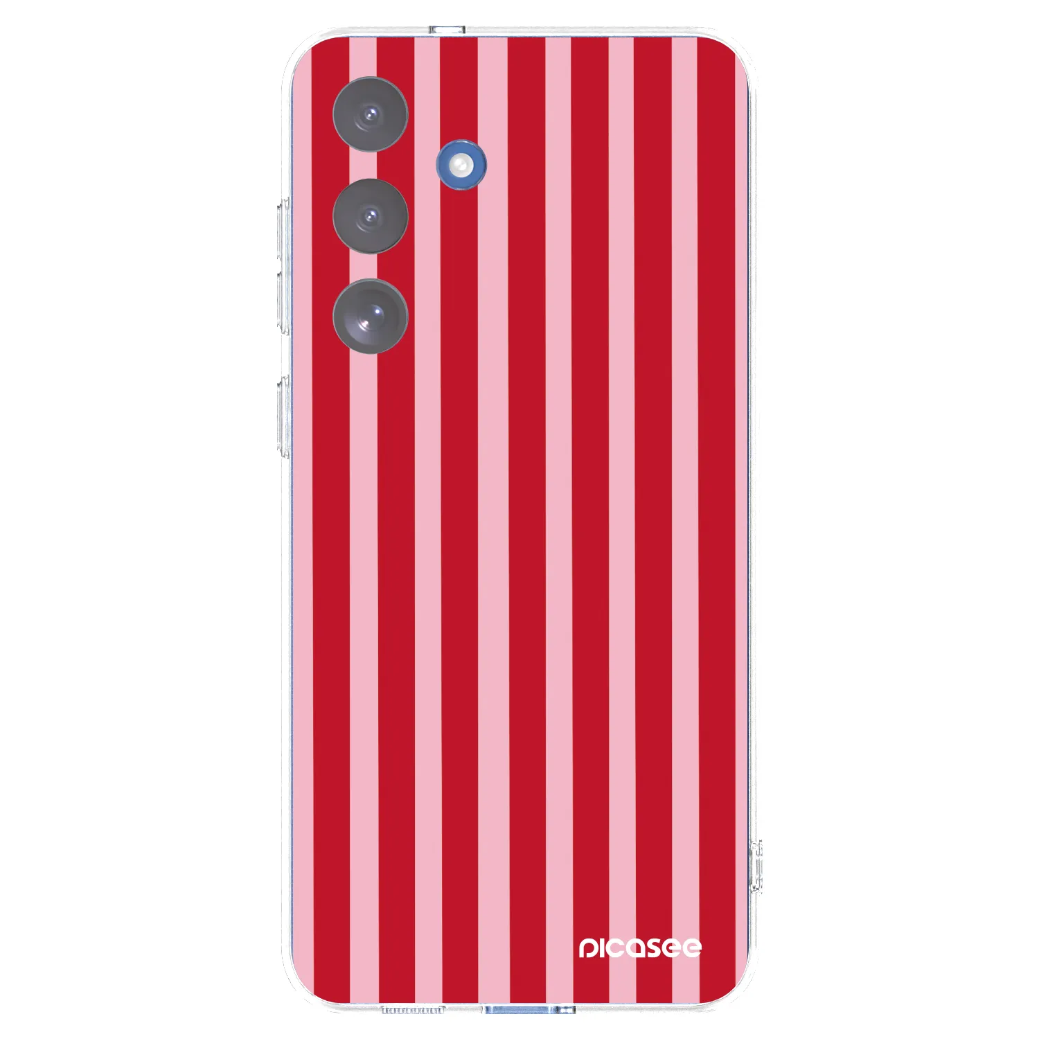 Picasee silikonowe przeźroczyste etui na Samsung Galaxy S25 FE 5G - Lines red