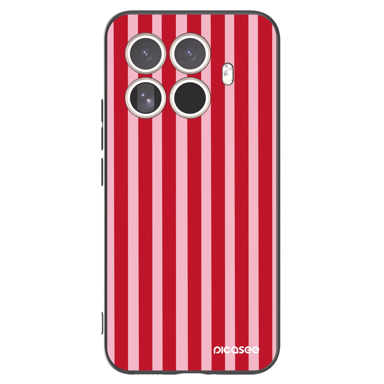 Picasee silikonowe czarne etui na Xiaomi 15T Pro - Lines red
