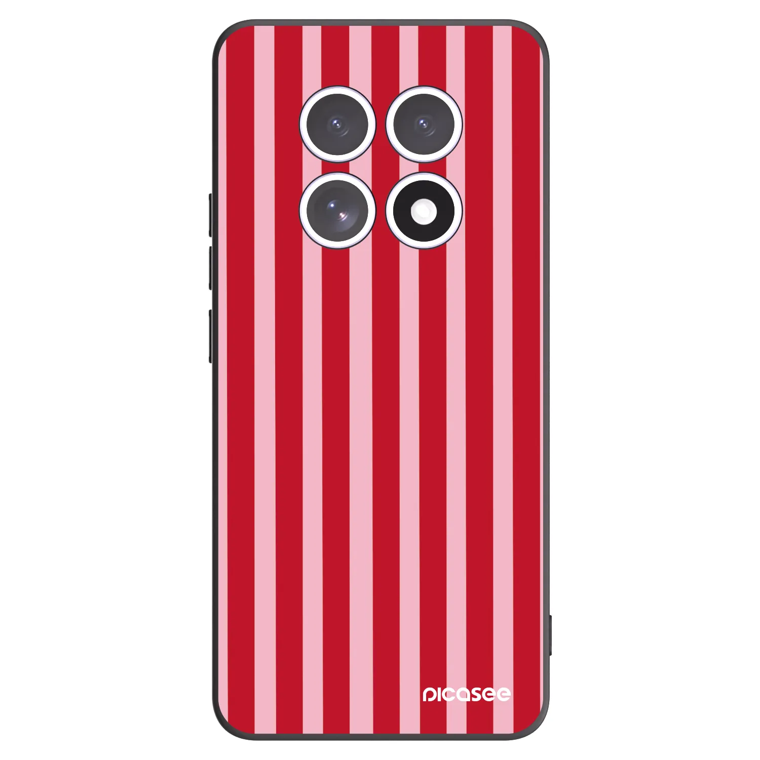 Picasee silikonowe czarne etui na Xiaomi Redmi Note 15 4G - Lines red