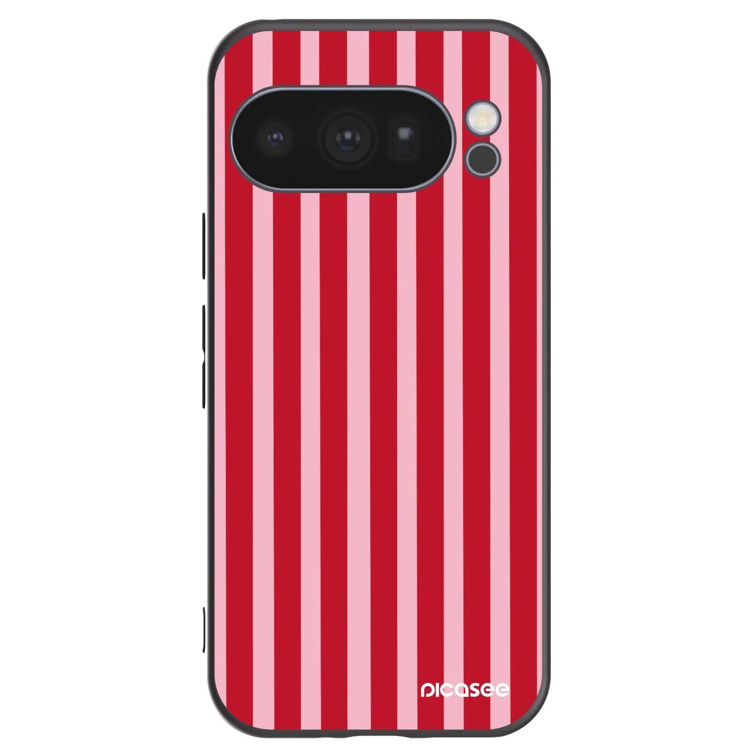 Picasee silikonowe czarne etui na Google Pixel 10 Pro - Lines red