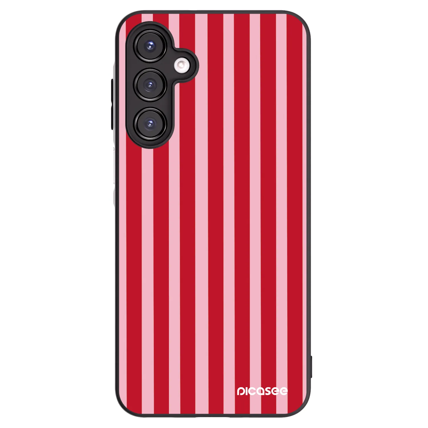 Picasee silikonowe czarne etui na Samsung Galaxy A16 4G - Lines red
