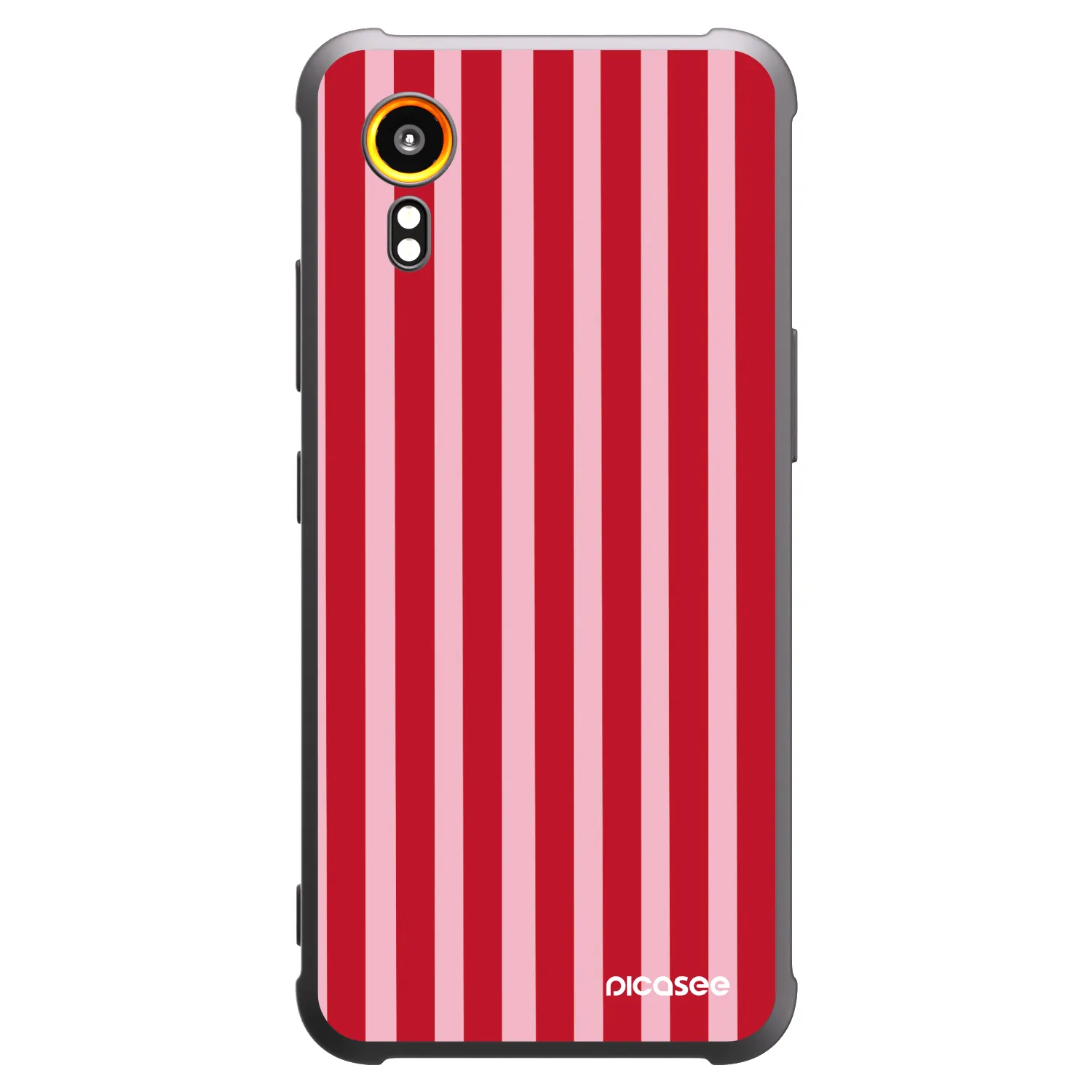 Picasee silikonowe czarne etui na Samsung Galaxy XCover 7 - Lines red