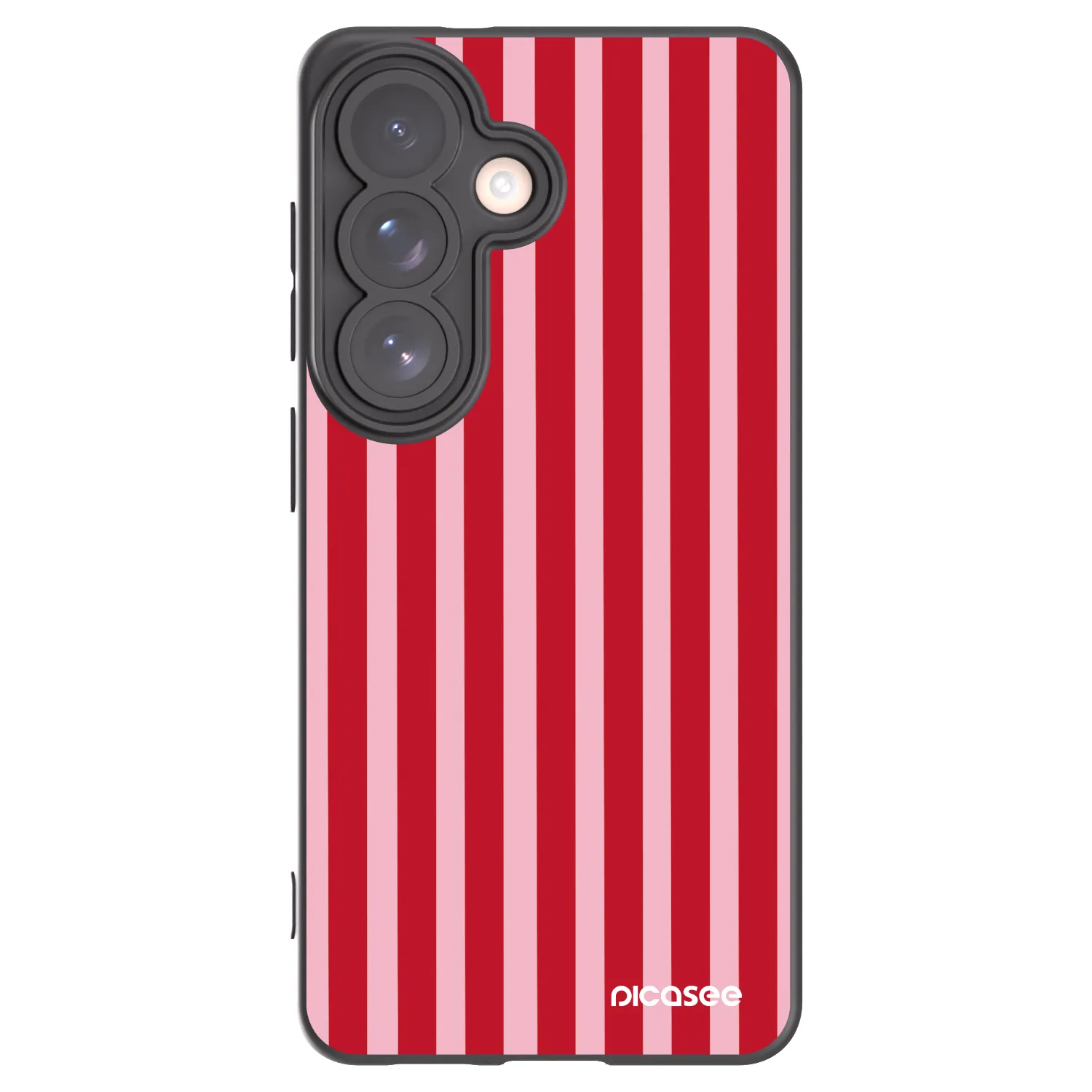 Picasee silikonowe czarne etui na Samsung Galaxy S26 - Lines red