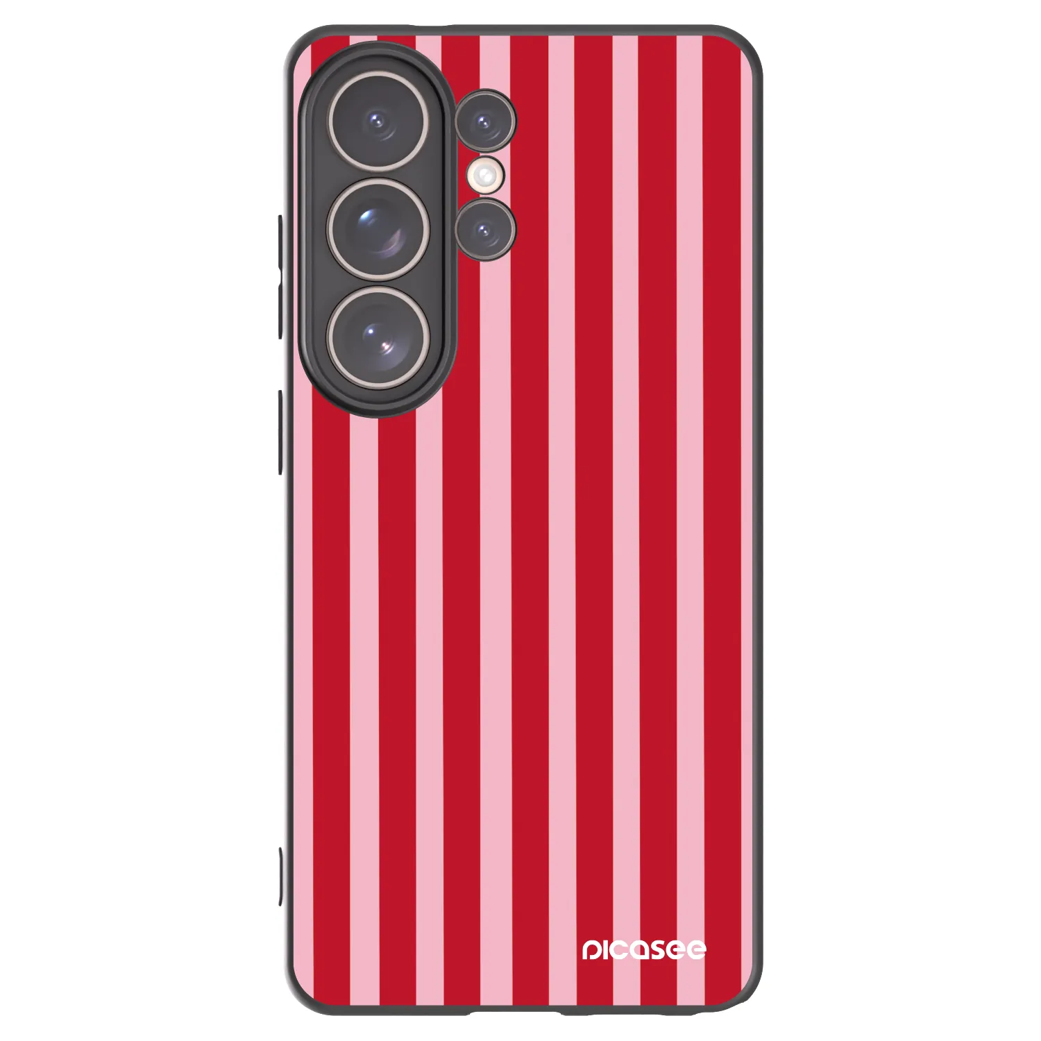 Picasee silikonowe czarne etui na Samsung Galaxy S26 Ultra - Lines red