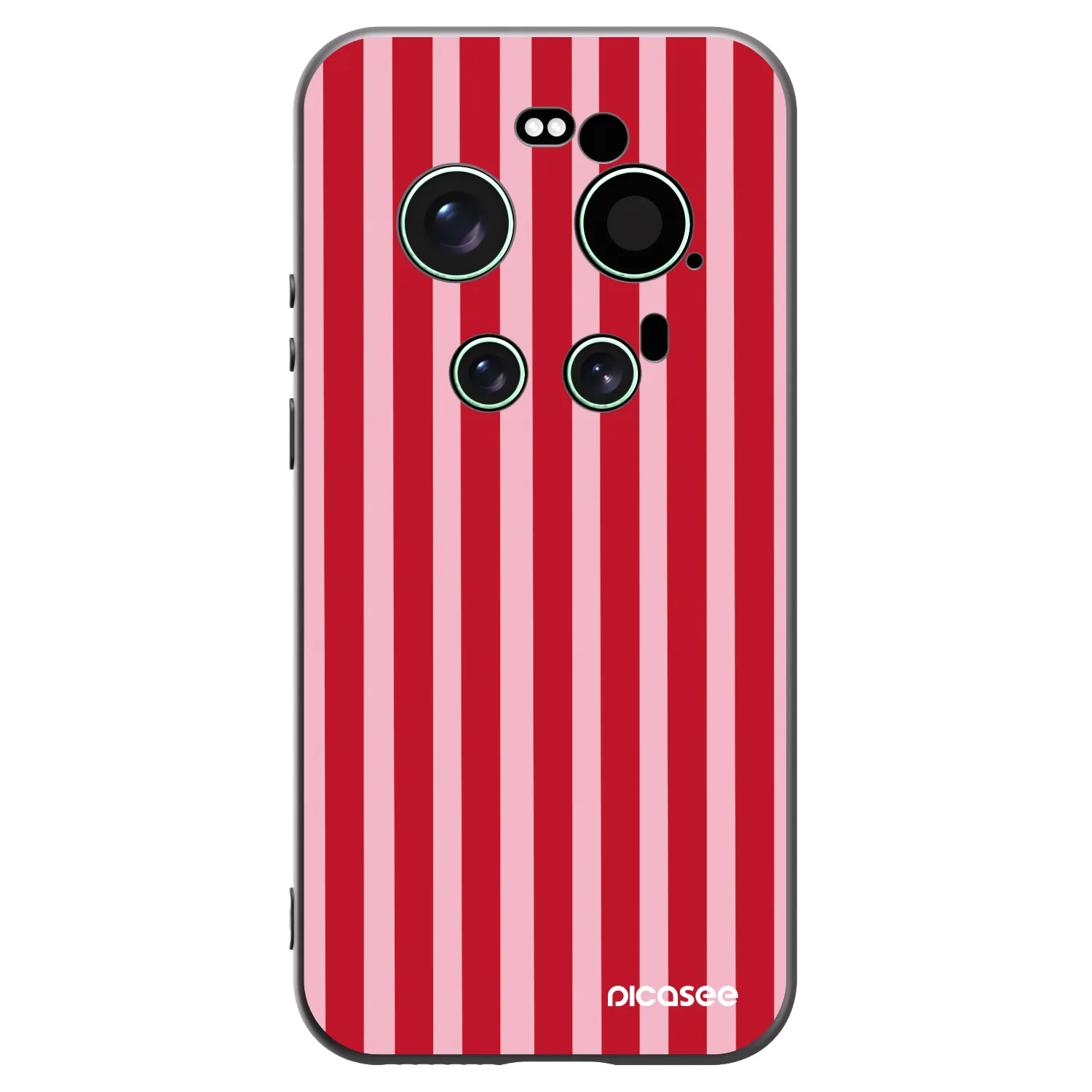 Picasee silikonowe czarne etui na Xiaomi 17 Ultra - Lines red