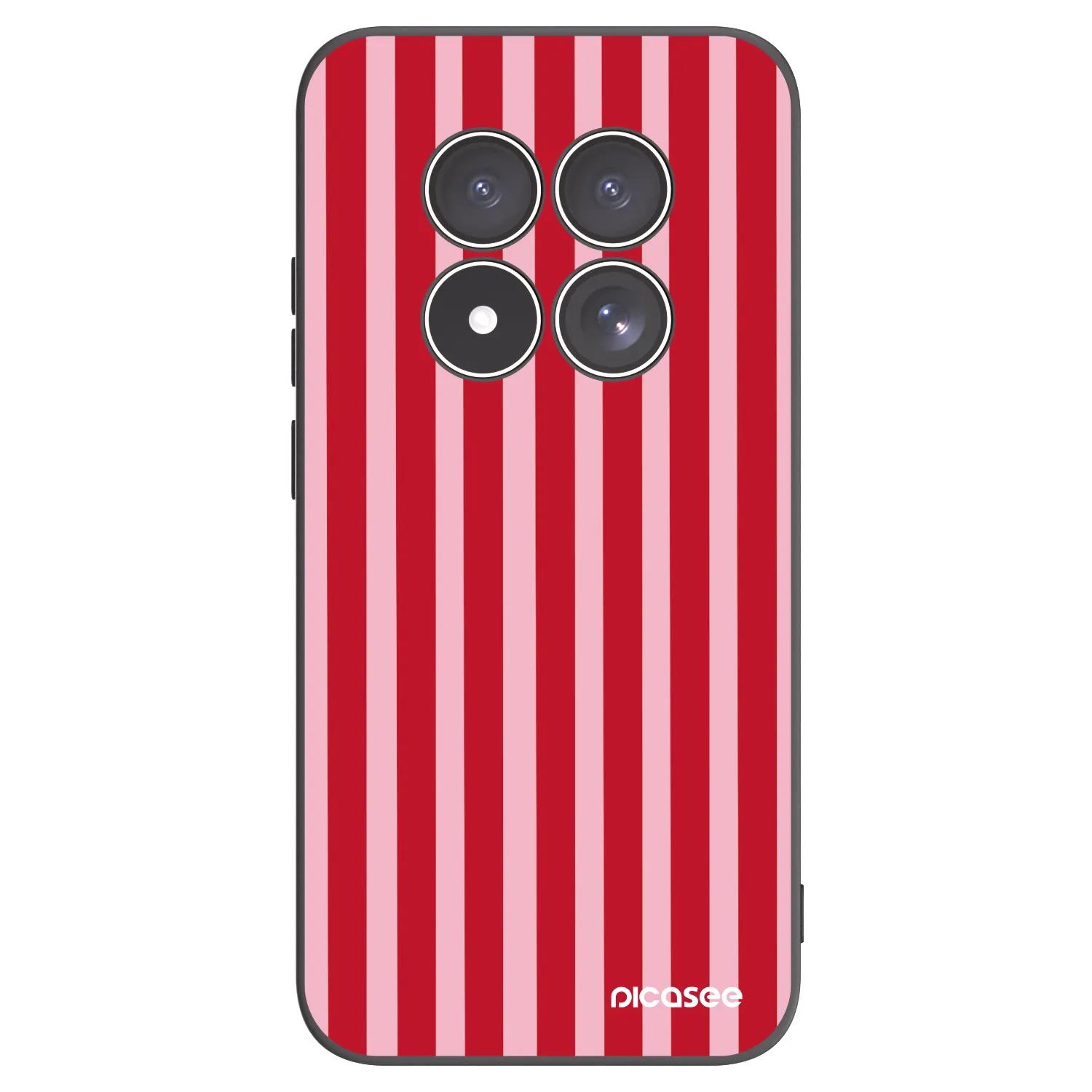 Picasee silikonowe czarne etui na Xiaomi Redmi Note 15 Pro 5G - Lines red