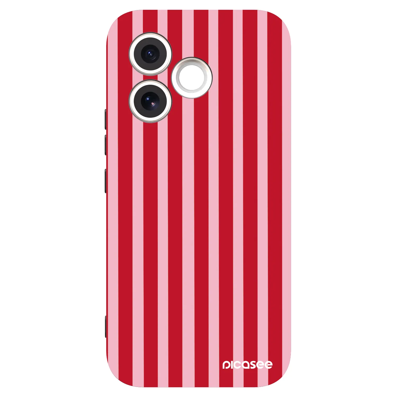 Picasee silikonowe czarne etui na Honor 600 Lite - Lines red