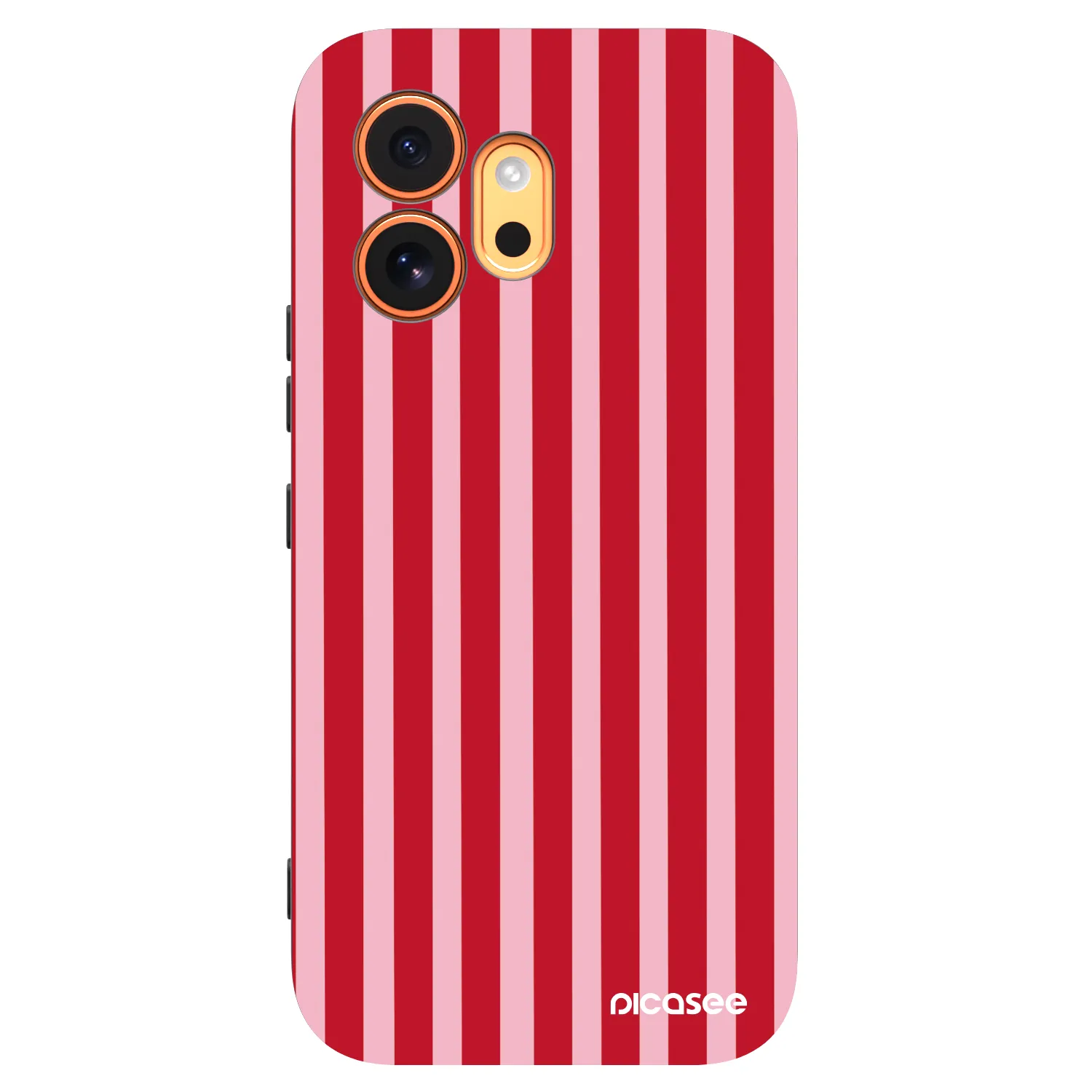 Picasee silikonowe czarne etui na Honor 600 - Lines red