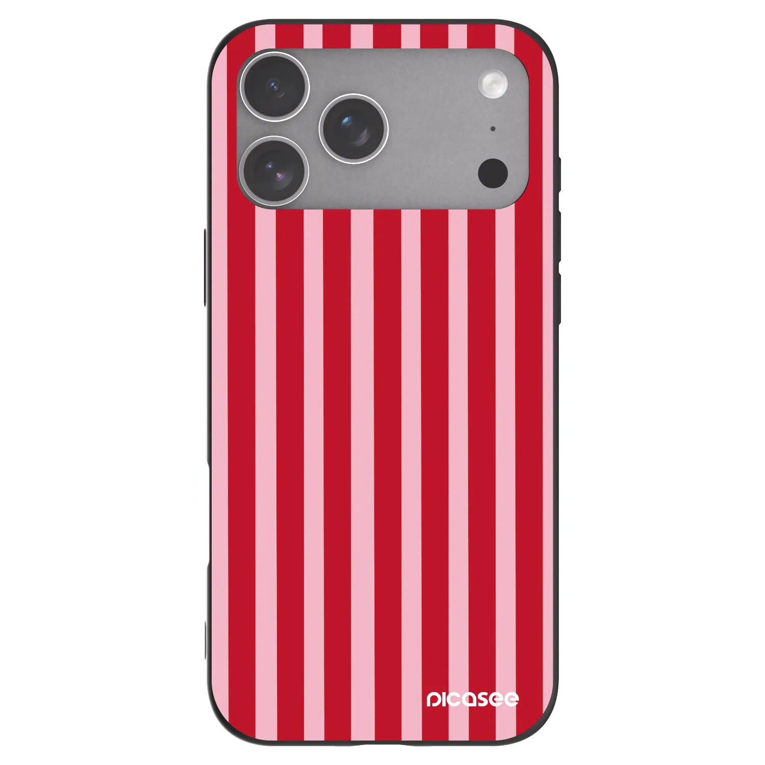 Picasee silikonowe czarne etui na Apple iPhone 18 Pro Max - Lines red