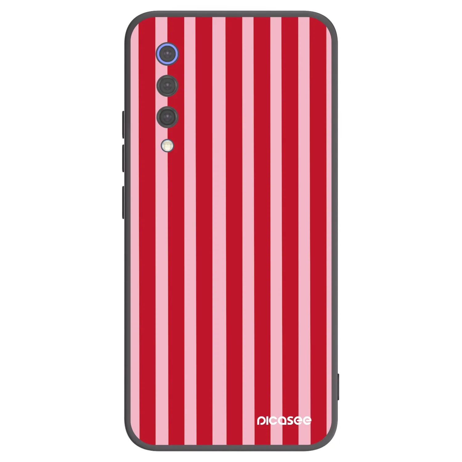 Picasee silikonowe czarne etui na Xiaomi Mi 9 SE - Lines red