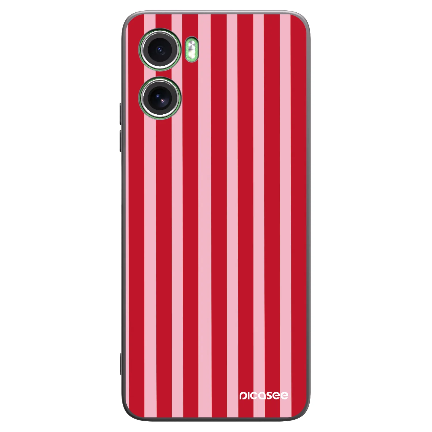 Picasee silikonowe czarne etui na Motorola Moto G06 - Lines red