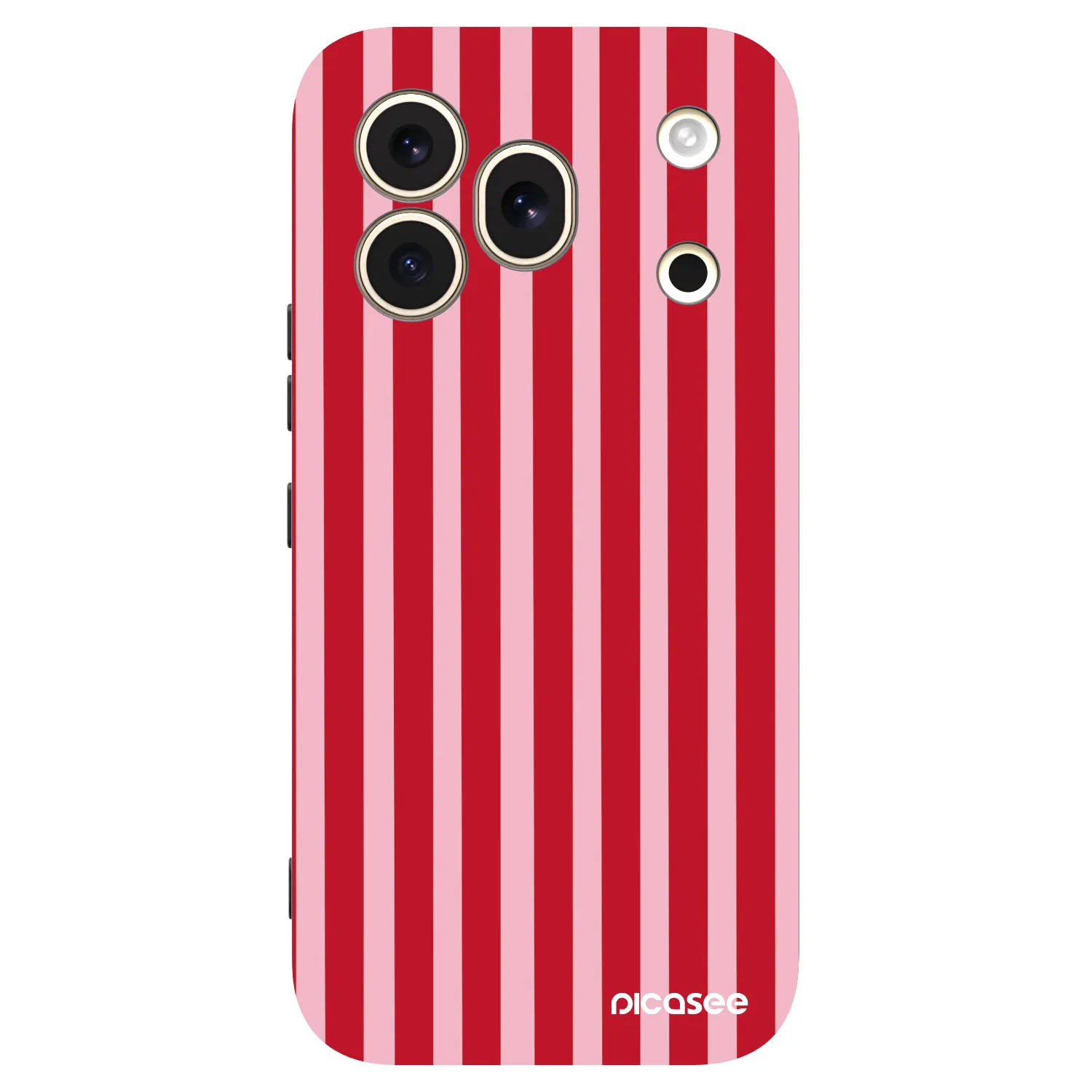 Picasee silikonowe czarne etui na Honor 600 Pro - Lines red