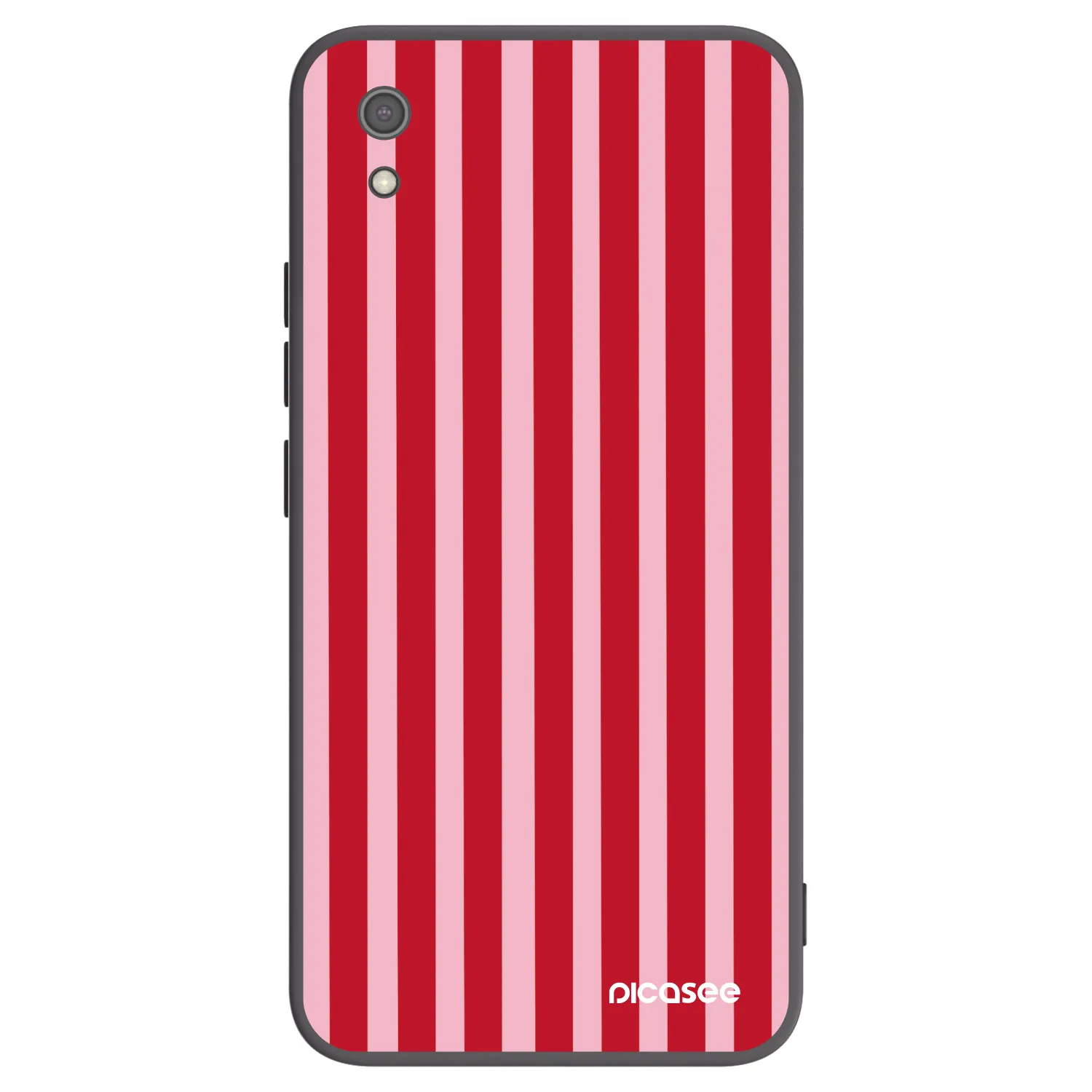 Picasee silikonowe czarne etui na Xiaomi Redmi 7A - Lines red