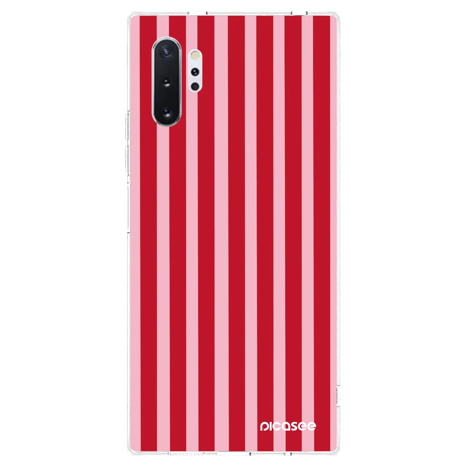 Picasee silikonowe przeźroczyste etui na Samsung Galaxy Note 10+ N975F - Lines red