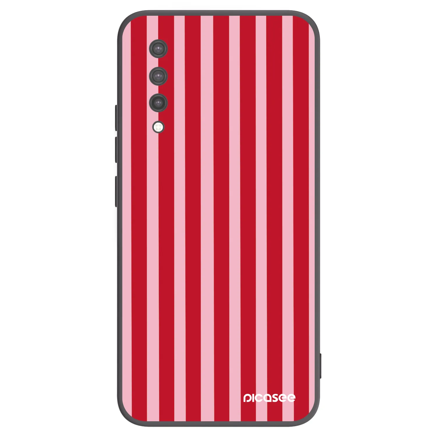 Picasee silikonowe czarne etui na Xiaomi Mi 9 Lite - Lines red