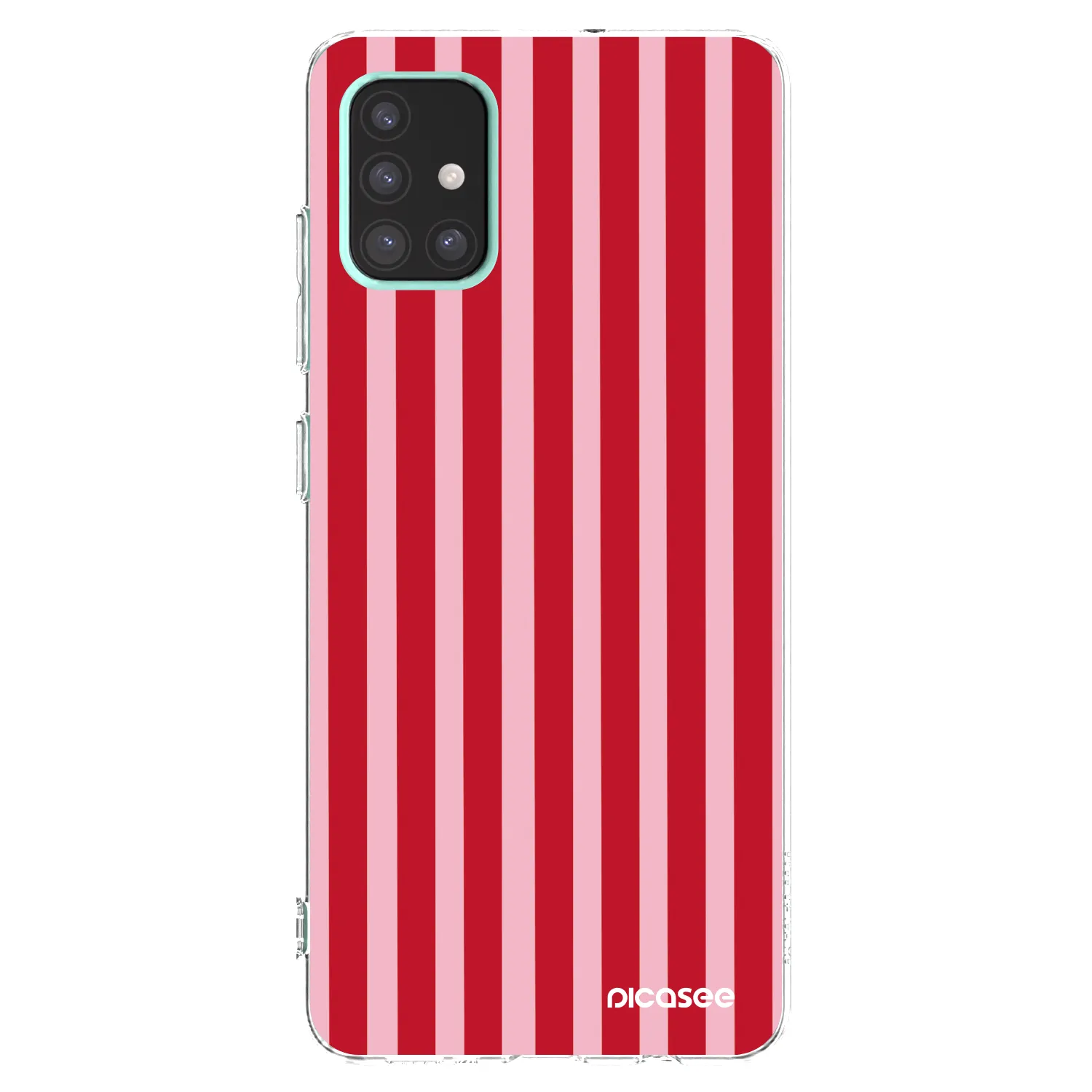 Picasee silikonowe przeźroczyste etui na Samsung Galaxy A51 A515F - Lines red