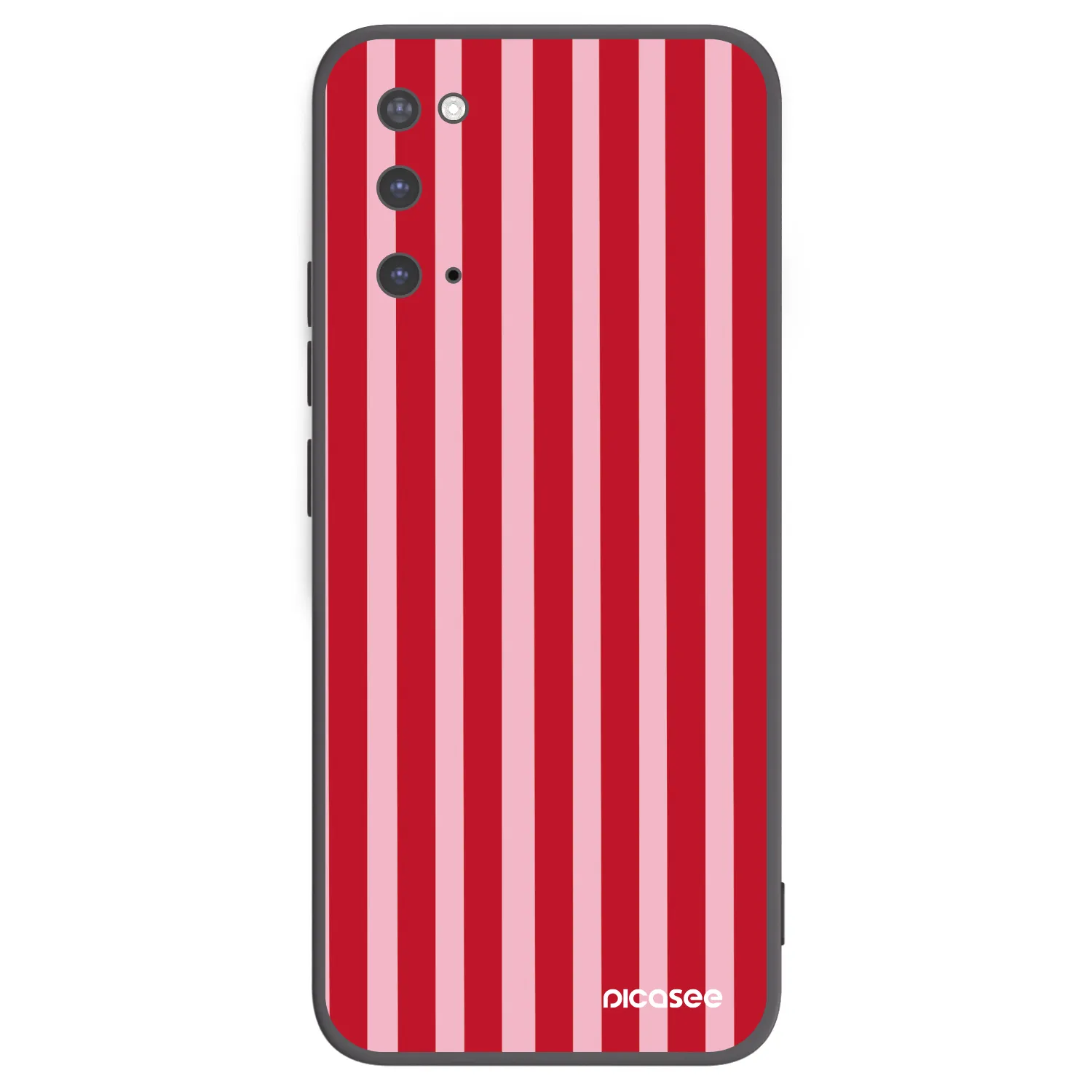 Picasee silikonowe czarne etui na Samsung Galaxy S20 G980F - Lines red
