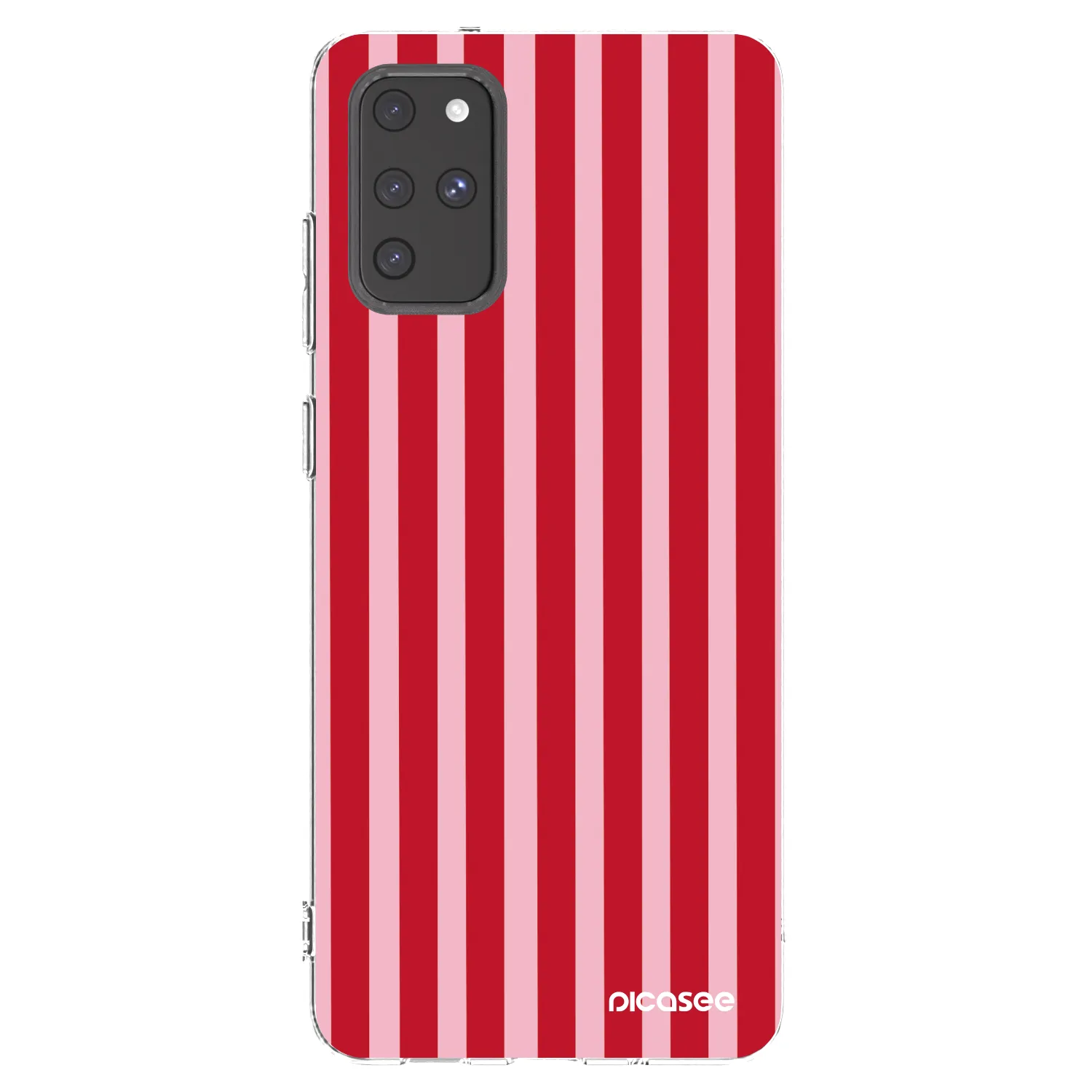 Picasee silikonowe przeźroczyste etui na Samsung Galaxy S20+ G985F - Lines red