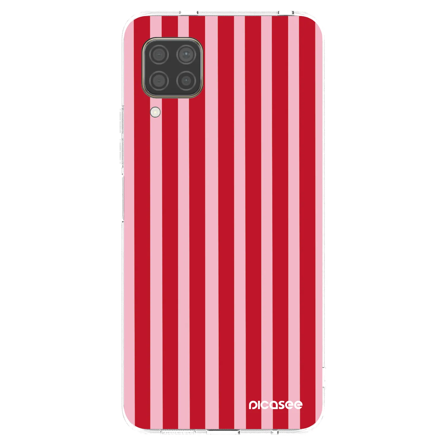 Picasee silikonowe przeźroczyste etui na Huawei P40 Lite - Lines red