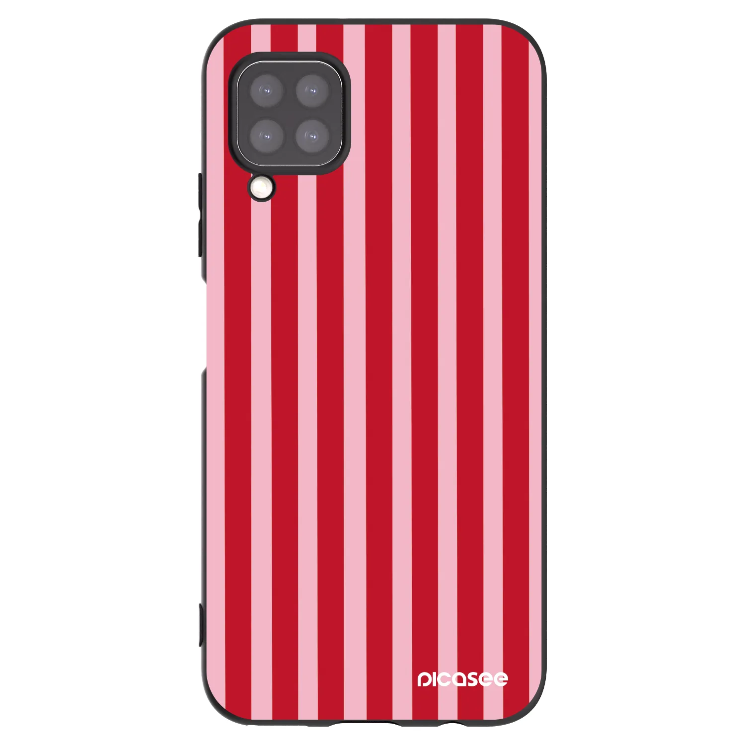 Picasee silikonowe czarne etui na Huawei P40 Lite - Lines red