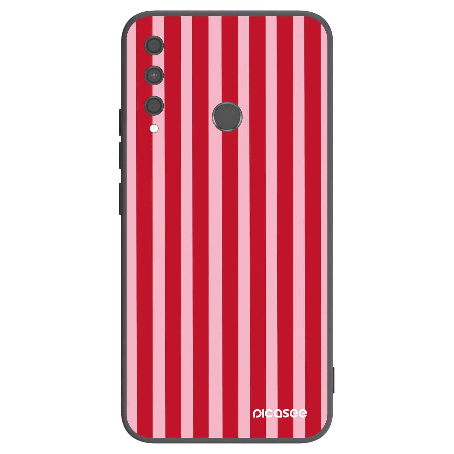 Picasee silikonowe czarne etui na Huawei P40 Lite E - Lines red