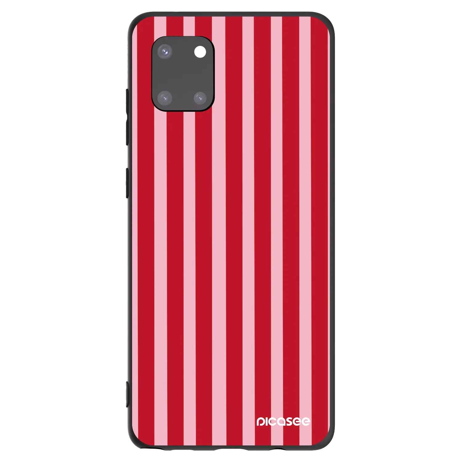Picasee silikonowe czarne etui na Samsung Galaxy Note 10 Lite N770F - Lines red
