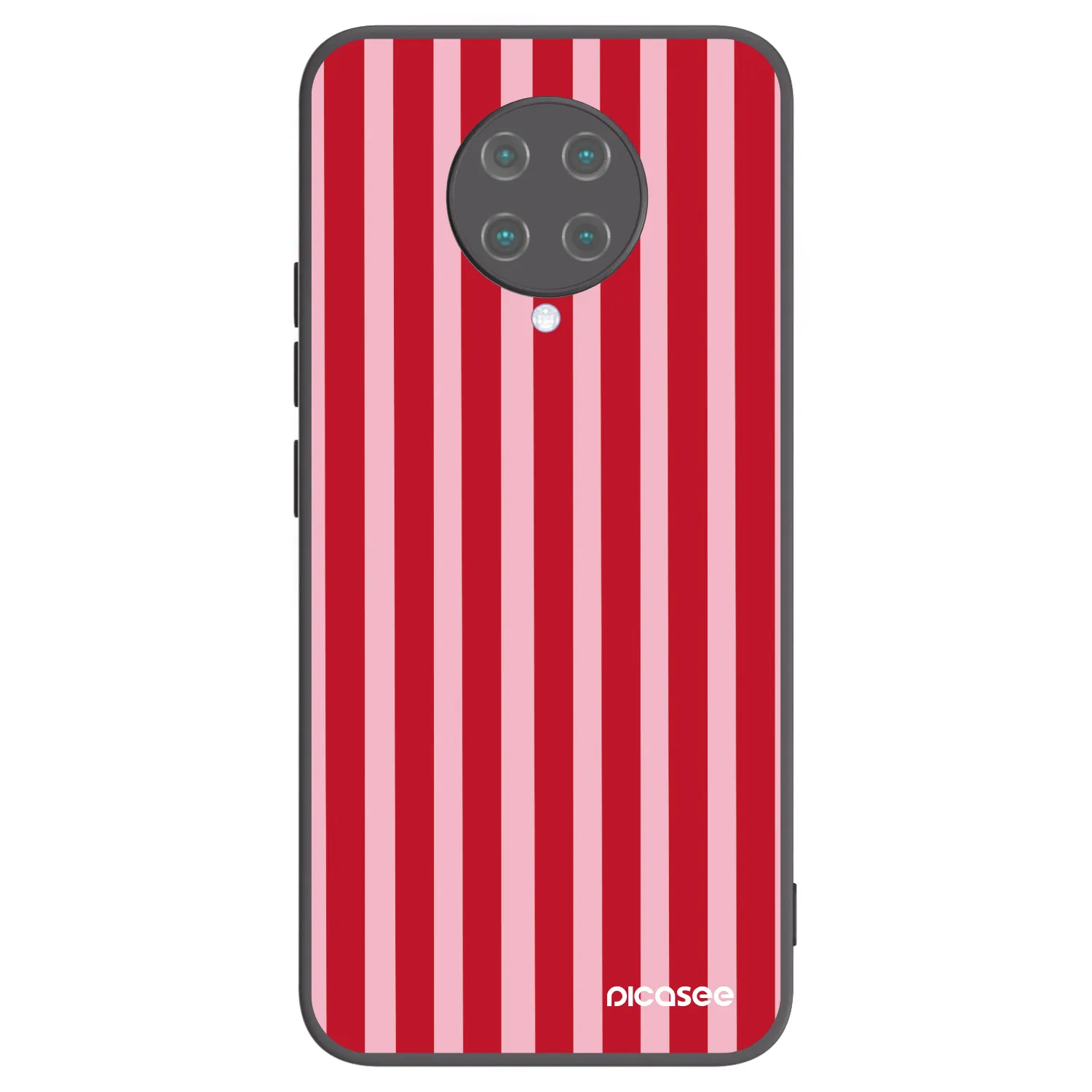 Picasee silikonowe czarne etui na Xiaomi Poco F2 Pro - Lines red