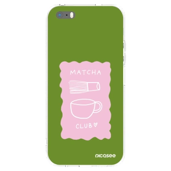 Picasee silikonowe przeźroczyste etui na Apple iPhone 5/5S/SE - Matcha club