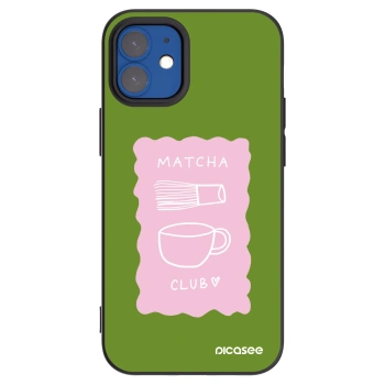 Picasee silikonowe czarne etui na Apple iPhone 12 mini - Matcha club