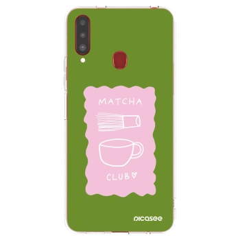 Picasee silikonowe przeźroczyste etui na Samsung Galaxy A20s - Matcha club