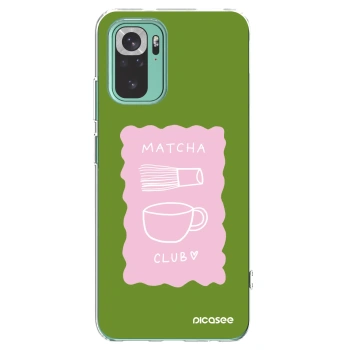 Picasee silikonowe przeźroczyste etui na Xiaomi Redmi Note 10 Pro - Matcha club