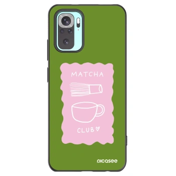 Picasee silikonowe czarne etui na Xiaomi Redmi Note 10 Pro - Matcha club