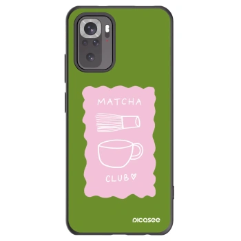 Picasee silikonowe czarne etui na Xiaomi Redmi Note 10S - Matcha club