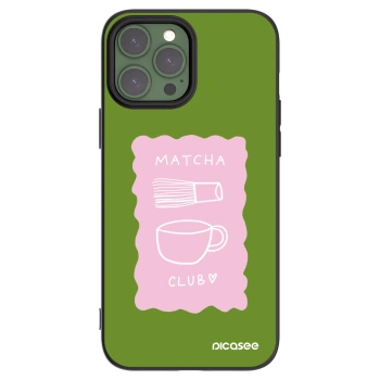 Picasee silikonowe czarne etui na Apple iPhone 13 Pro Max - Matcha club