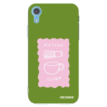 Picasee silikonowe przeźroczyste etui na Apple iPhone XR - Matcha club