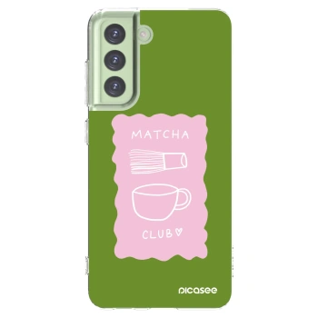 Picasee silikonowe przeźroczyste etui na Samsung Galaxy S21 FE 5G - Matcha club