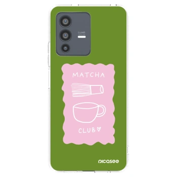 Picasee silikonowe przeźroczyste etui na Vivo V23 5G - Matcha club