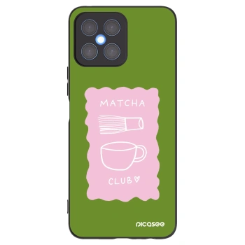 Picasee silikonowe czarne etui na Honor X8 4G - Matcha club