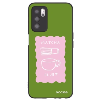 Picasee silikonowe czarne etui na OPPO A16s - Matcha club