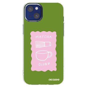 Picasee silikonowe przeźroczyste etui na Apple iPhone 14 Plus - Matcha club