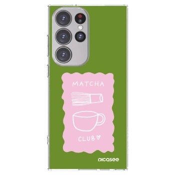 Picasee silikonowe przeźroczyste etui na Samsung Galaxy S23 Ultra 5G - Matcha club