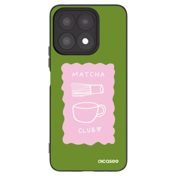 Picasee silikonowe czarne etui na Honor X8a - Matcha club